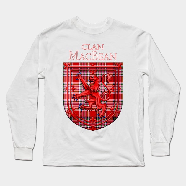 MacBean Tartan Scottish Plaid Lion Rampant Long Sleeve T-Shirt by CelticFlame